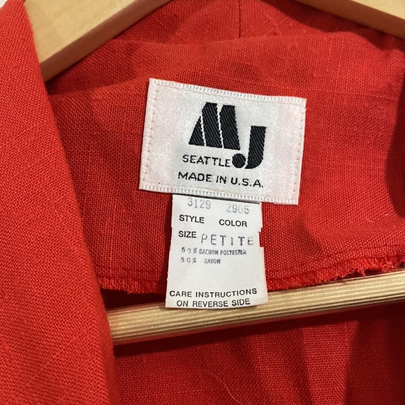 MJ Seattle vintage red blazer - Picture 2 of 4